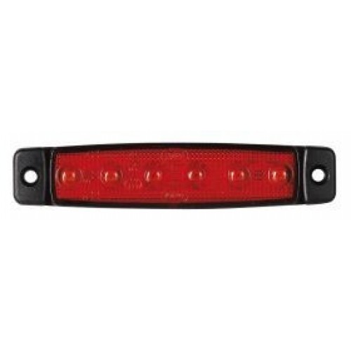 FEU 6 LEDS EXTRA PLAT ROUGE